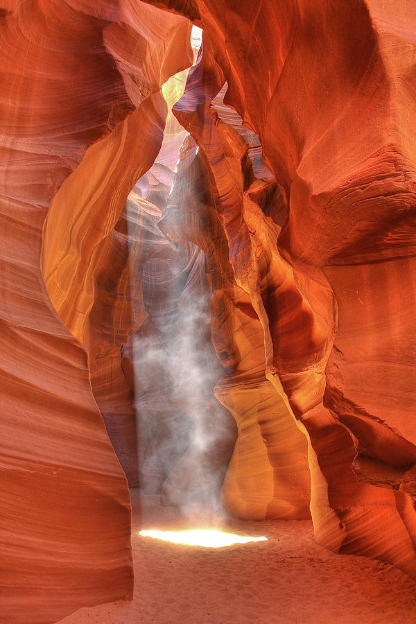 Antelope Canyon wide light shaft Photograph by Greg Smith