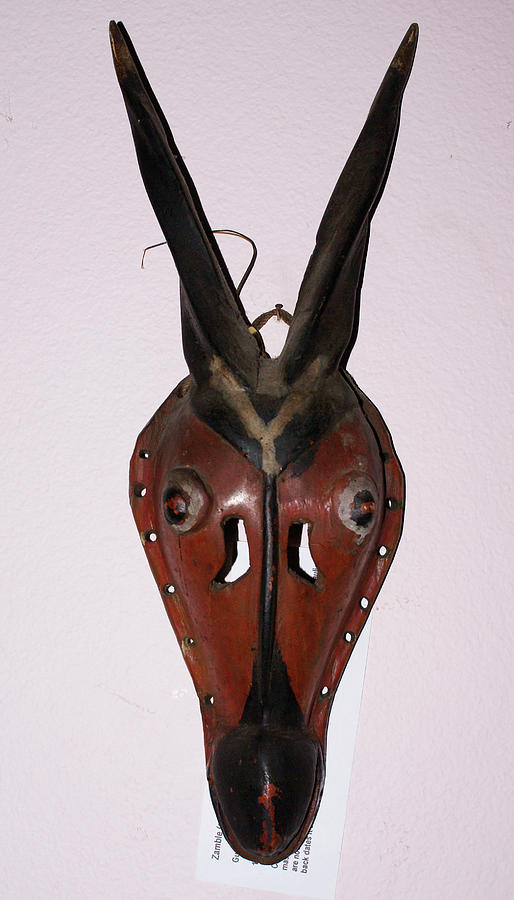 Antelope Mask Sculpture by Everett Spruill