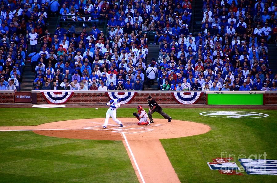 Anthony Rizzo at bat Photograph by Darren Avila | Fine Art America