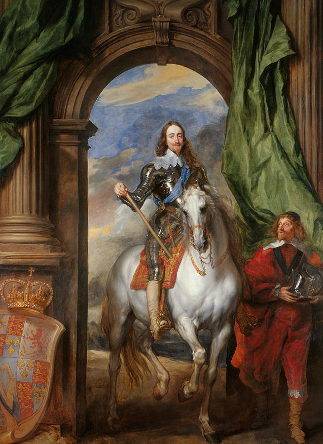 Anthony van Dyck - Charles I with M. de St Antoine Painting by Anthony van Dyck