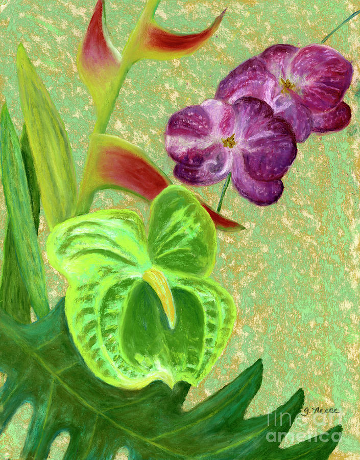 Anthurium Glow Painting by Ginny Neece