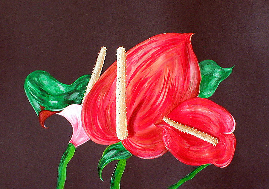 Nature Painting - Anthurium by Sandy Wager