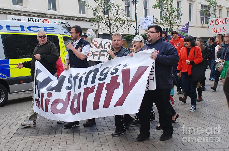 Anti austerity march in Hastings Photograph by David Fowler