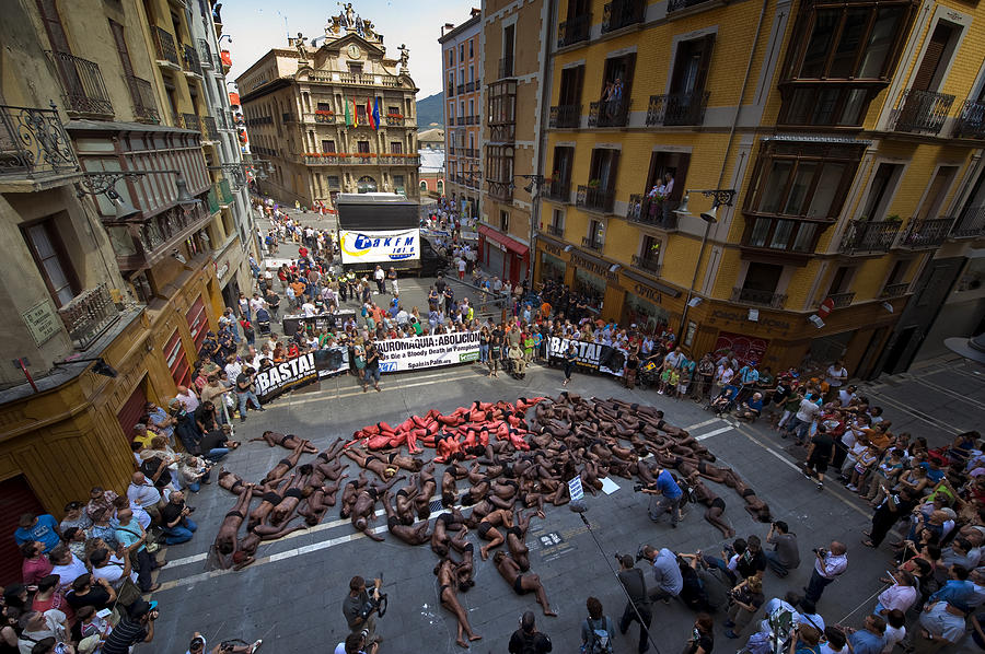 Bull Photograph - Anti Bullfighting Protest by Rafa Rivas