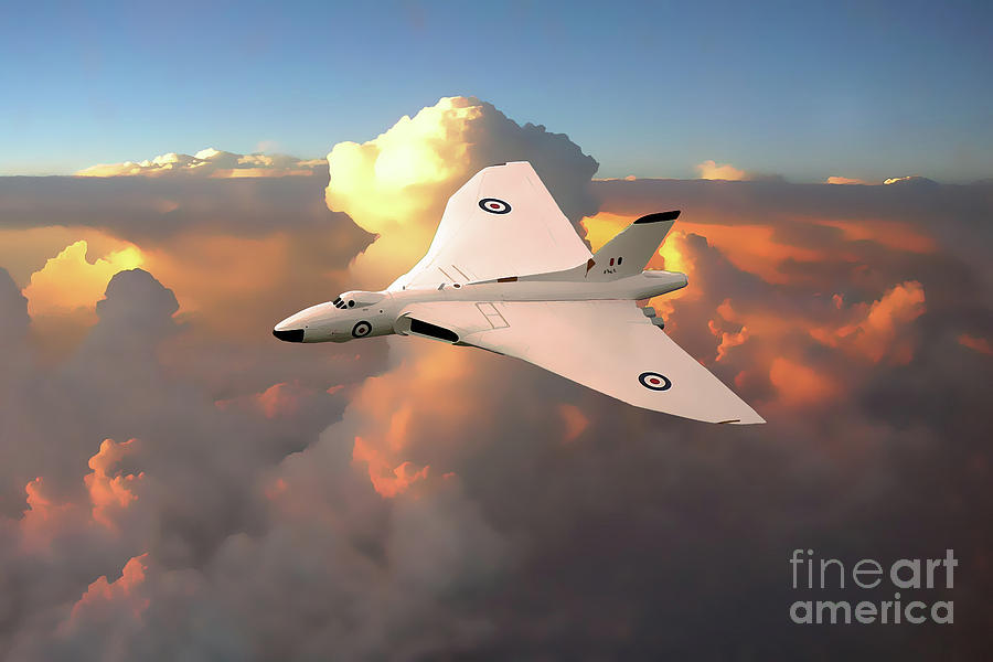 Anti Flash White Vulcan Bomber Digital Art by Airpower Art