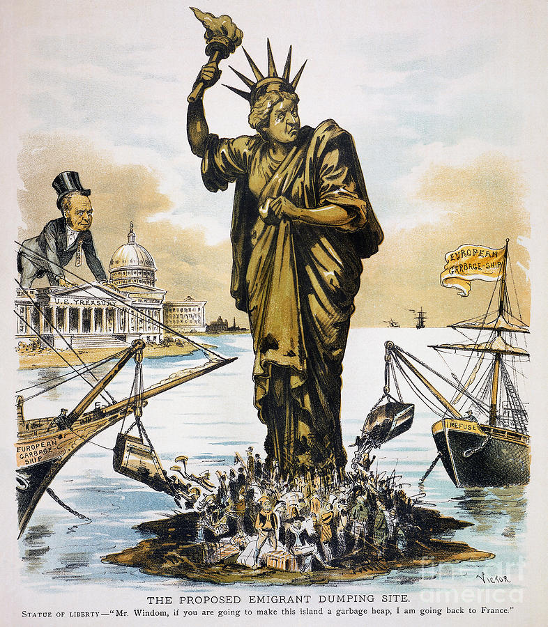 Anti-immigration Cartoon Photograph by Granger