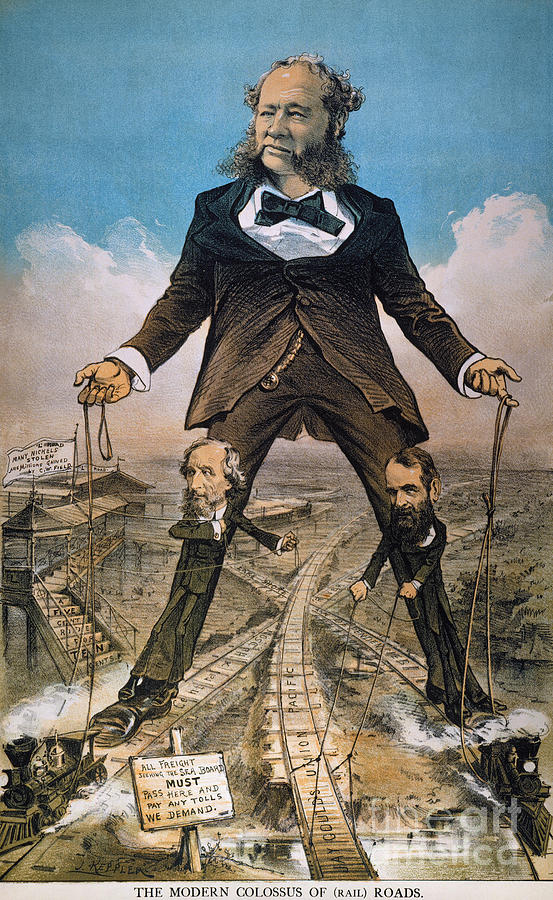 Anti-trust Cartoon, 1879 Painting by Granger