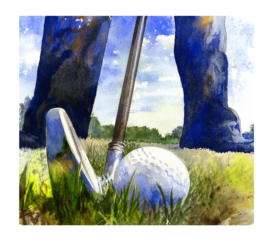 Golf Painting - Anticipation by Andrew King