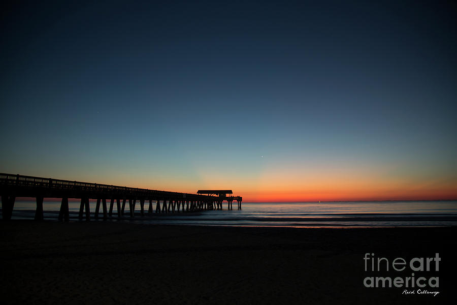 Anticipation Before The Dawn Tybee Pier Sunrise Art Photograph by Reid Callaway