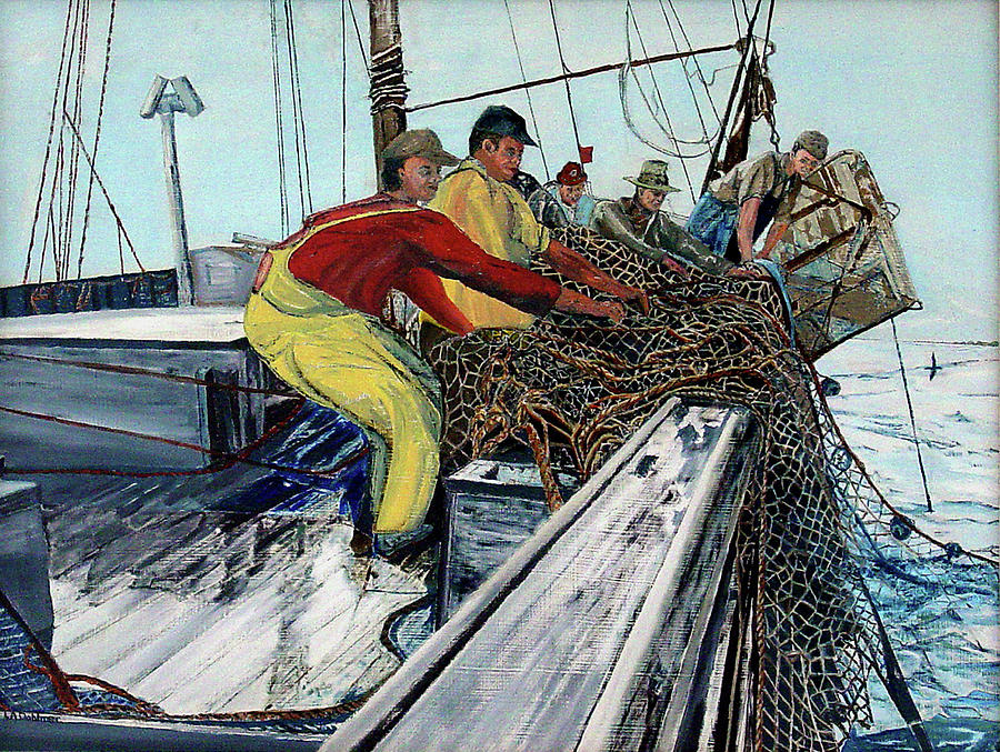 Anticipation of the Catch Painting by Laurence Dahlmer