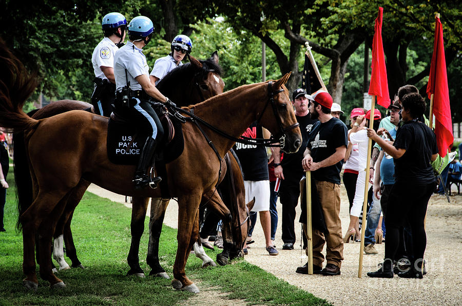 Antifa vs Police Photograph by Jonas Luis