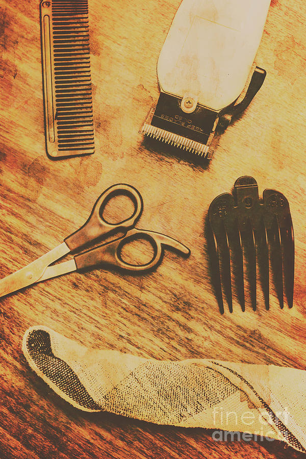 Antique barber still life Photograph by Jorgo Photography