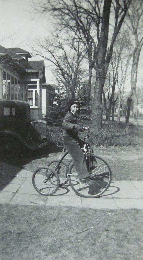 antique big wheel bicycle