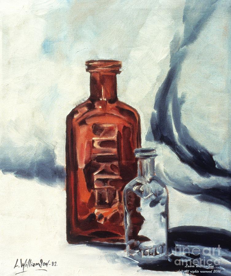 Antique Bottles Painting by Laara WilliamSen