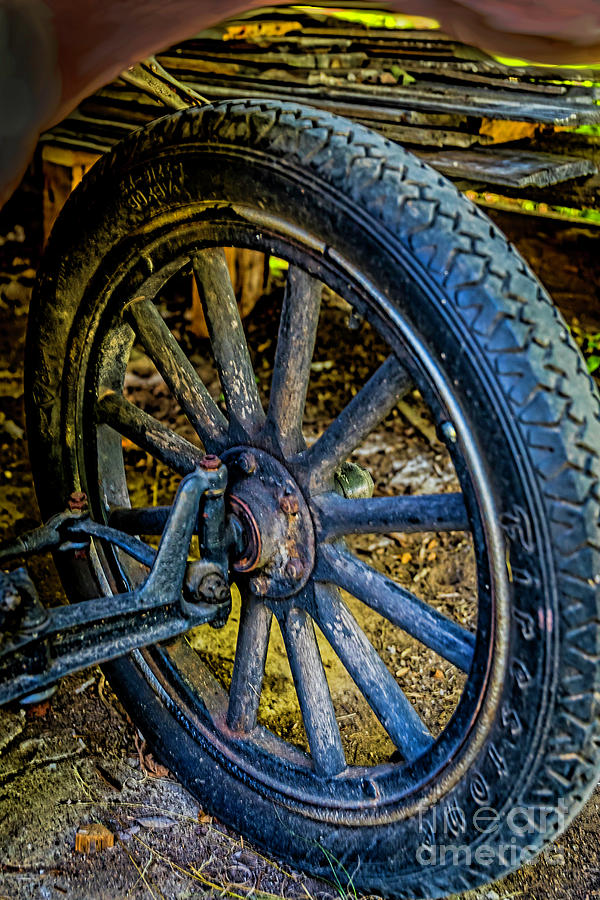 Antique Car Front Wheel 2610VT Photograph by Doug Berry - Fine Art America