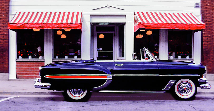 Antique Car in Front of Old Candy Store Photograph by G Bender - Fine