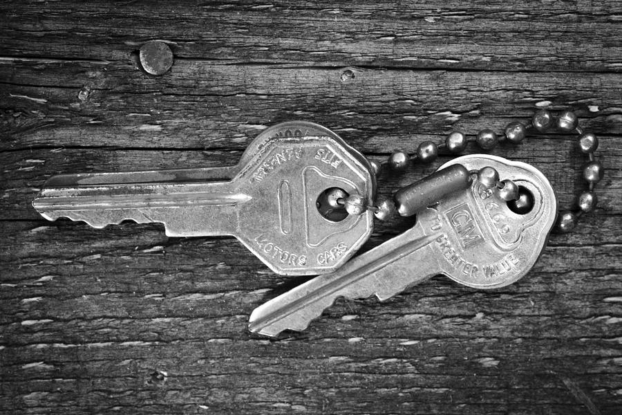 Antique Car Keys on Chain Photograph by Donald Erickson - Pixels