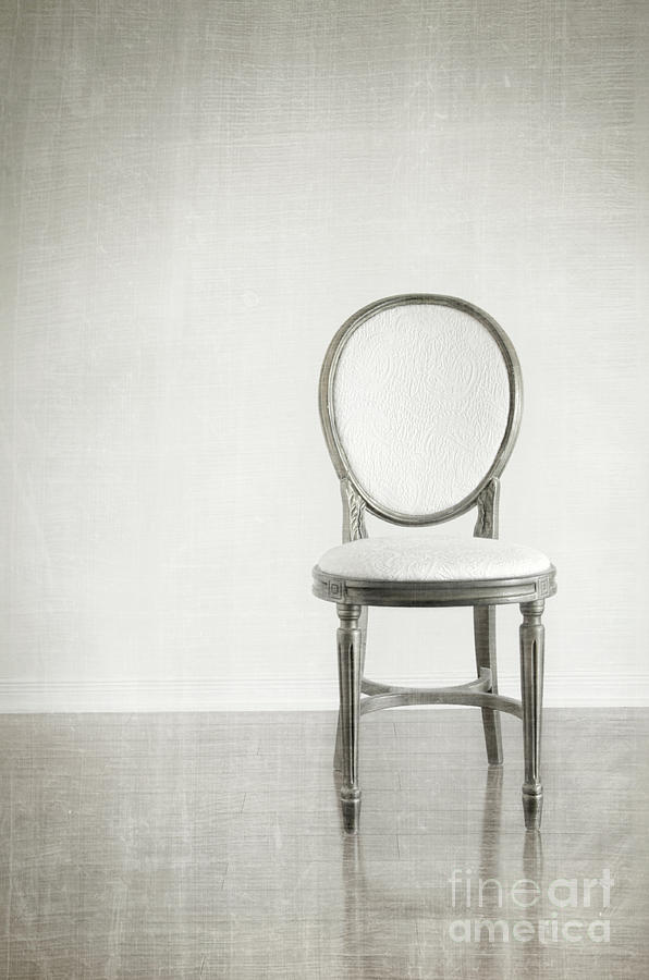 Architecture Photograph - Antique chair with grunge style background by Sandra Cunningham