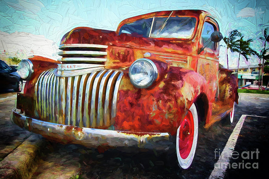 Antique Chevrolet Truck Digital Art by Les Palenik