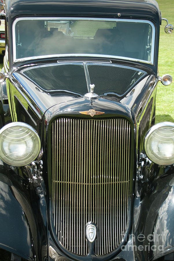 Engager Splendor ramme Antique Classic Car Grill Headlights Photograph by David Zanzinger - Pixels
