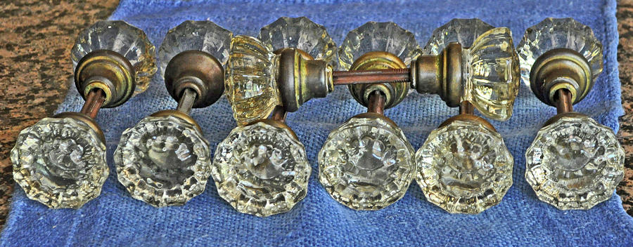 Antique Crystal Glass Door Knobs Photograph by Jay Milo
