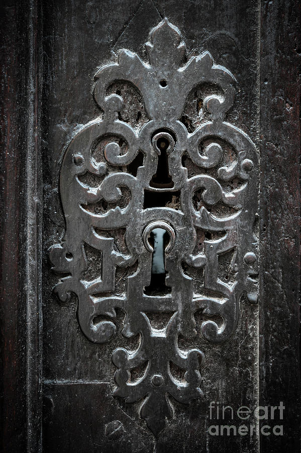 Antique door lock Photograph by Elena Elisseeva