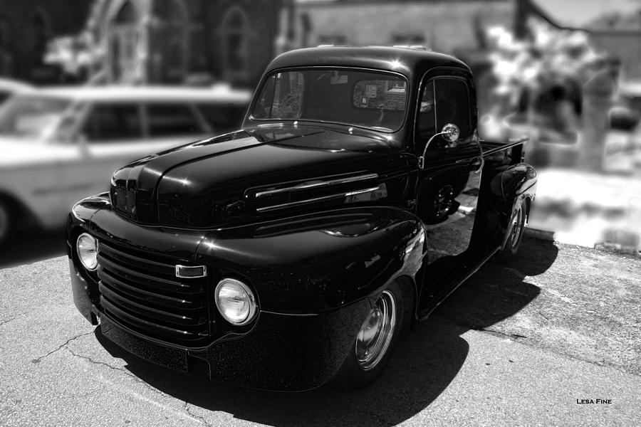 Antique F1 Chevy Truck BW Photograph by Lesa Fine
