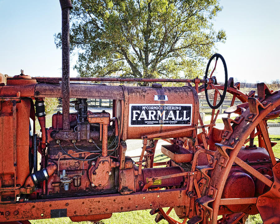Vintage Photograph - Antique Farmall Tractor photography by Ann Powell by Ann Powell