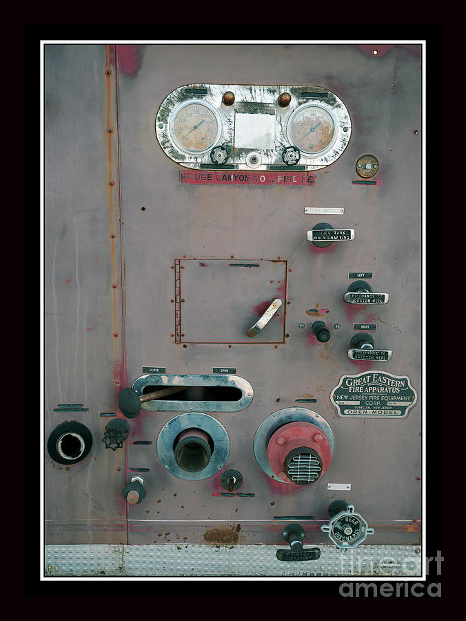 Antique fire engine control panel Photograph by Patrick McGill