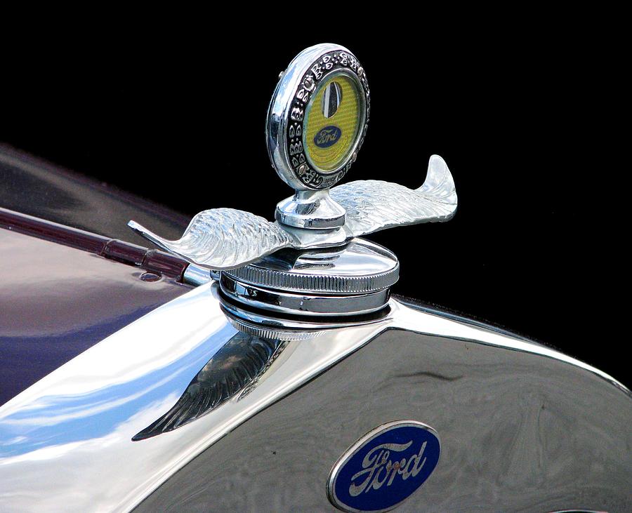 Hood Ornaments Photograph - Antique Ford Hood Ornament by Angela Davies