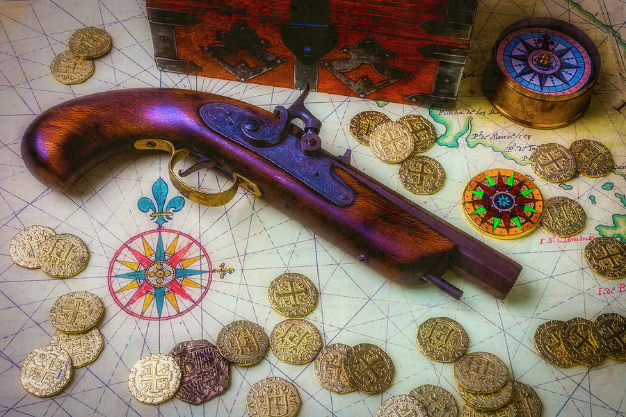 Antique Gun And Treasure Photograph by Garry Gay
