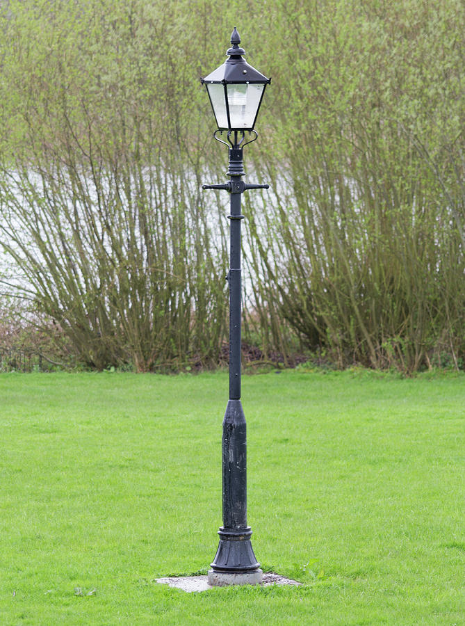 Antique Lamp Post Near Water Photograph by Scott Lyons