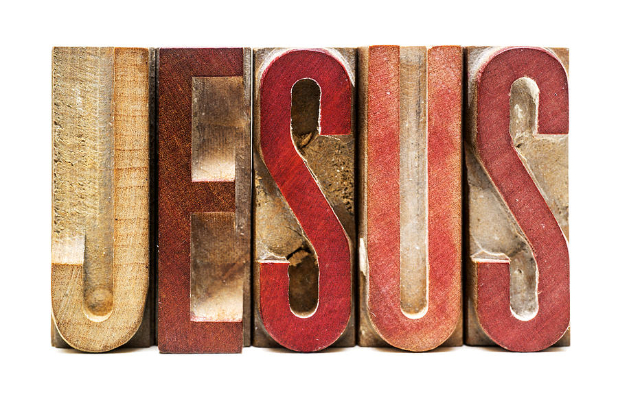 Antique Letterpress wooden letters spelling JESUS Photograph by Donald ...