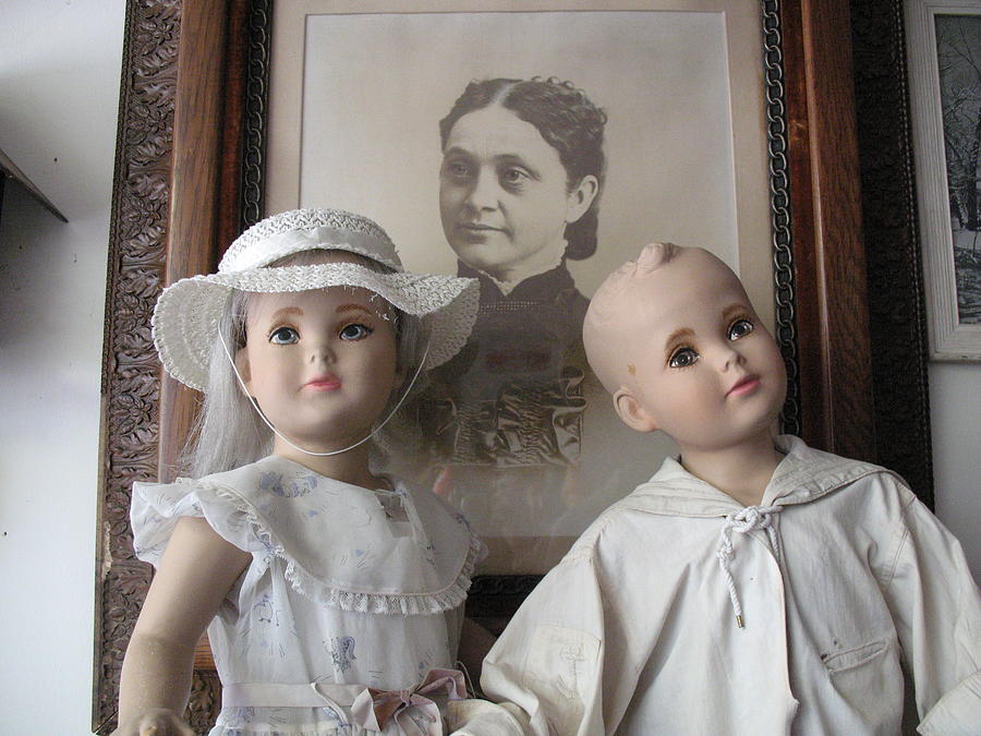 Vintage Antique Male and Female Porcelain Doll Faces  Photograph by Kathy Fornal