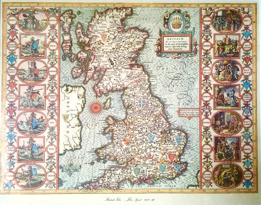 Antique Map British Isles Photograph by Caroline Stella