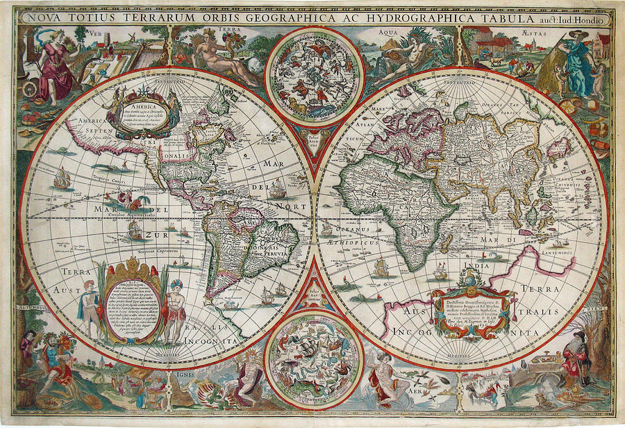 Antique Maps Old Cartographic Maps Antique Map Of The World In