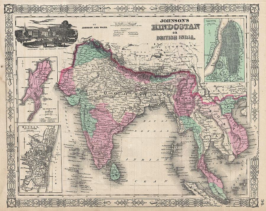 Map Of India In 1757, C1912 by Print Collector-saigonsouth.com.vn
