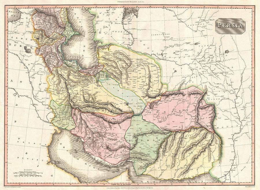 Antique Maps - Old Cartographic maps - Antique Map of Persia, 1811 