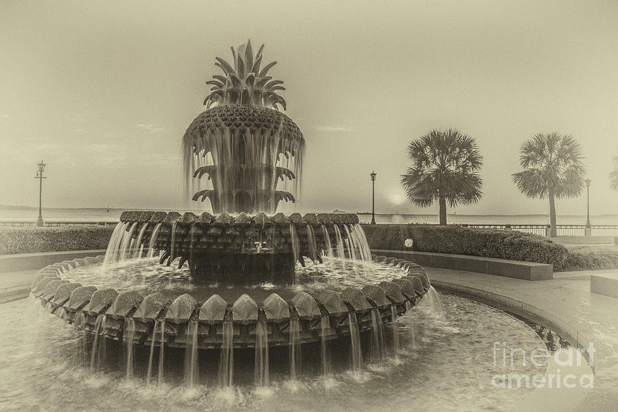 Antique Pineapple Fountain Photograph by Dale Powell