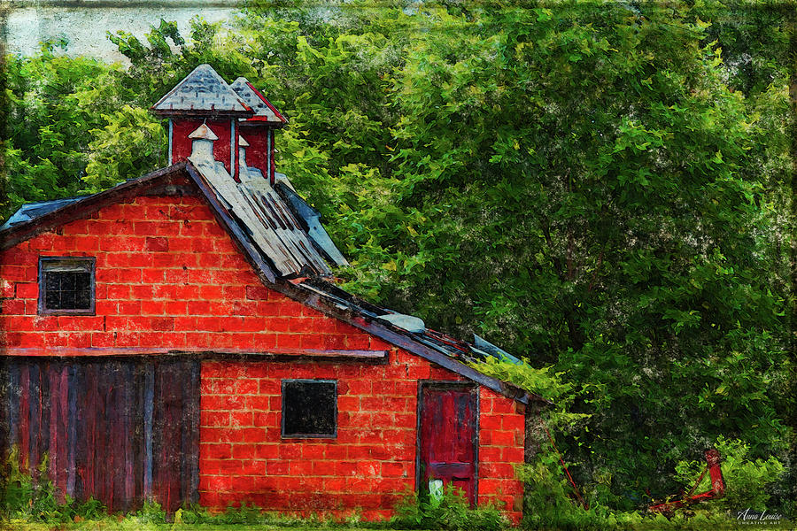 Antique Red Brick Barn Photograph by Anna Louise
