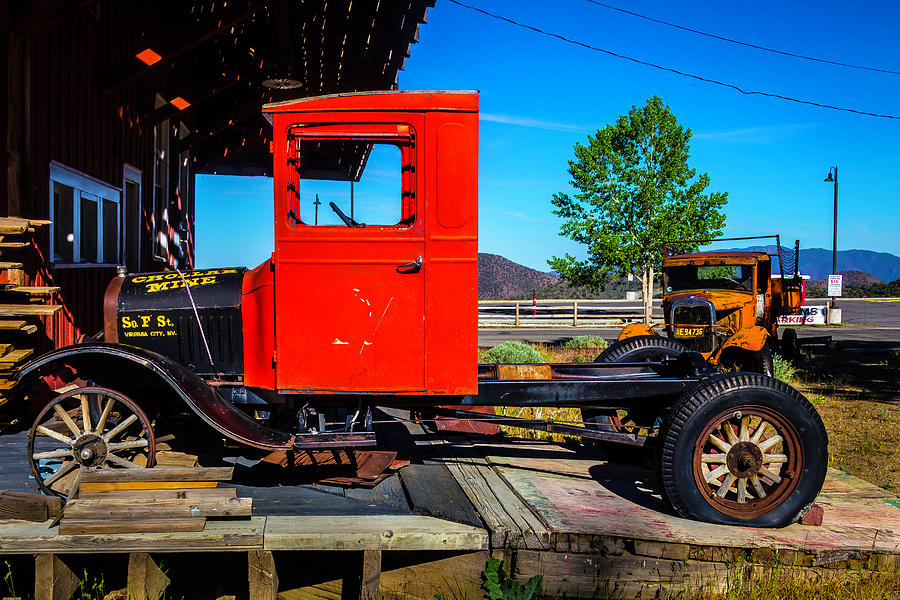 Antique Red Truck Photograph by Garry Gay