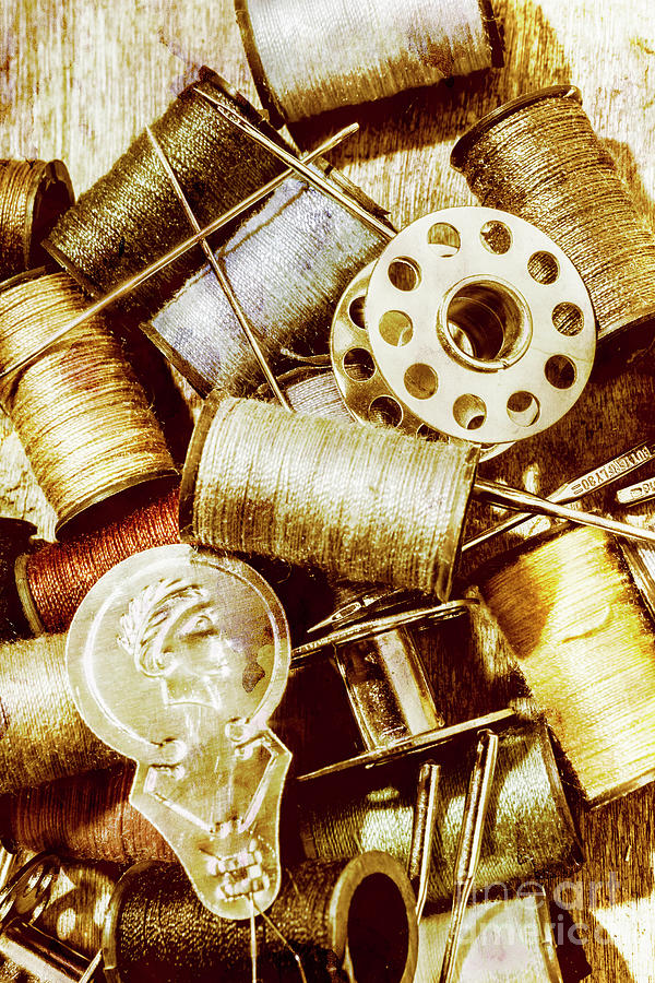 Antique sewing artwork Photograph by Jorgo Photography