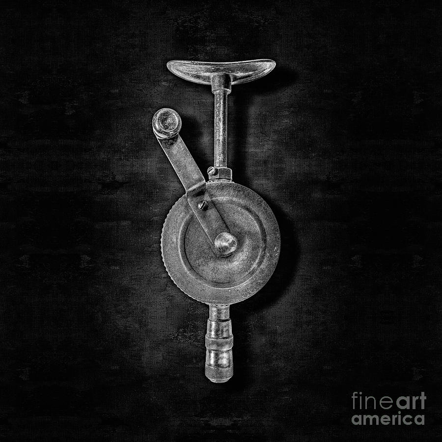 Antique Shoulder Drill Front BW Photograph by YoPedro