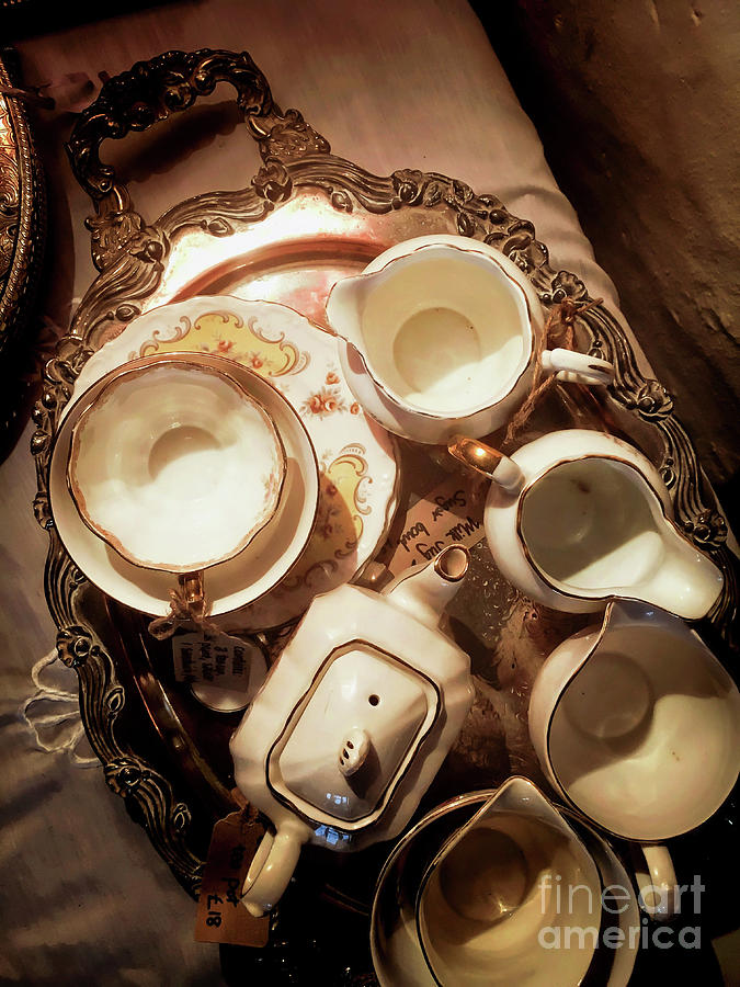Antique tea set Photograph by Tom Gowanlock