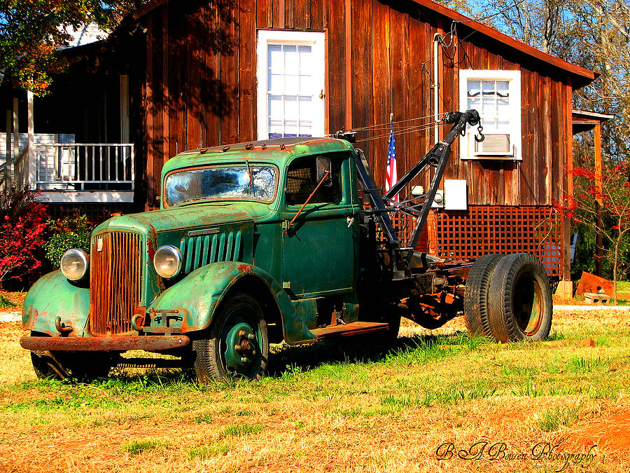 Antique Tow Truck Photograph by Barbara Bowen
