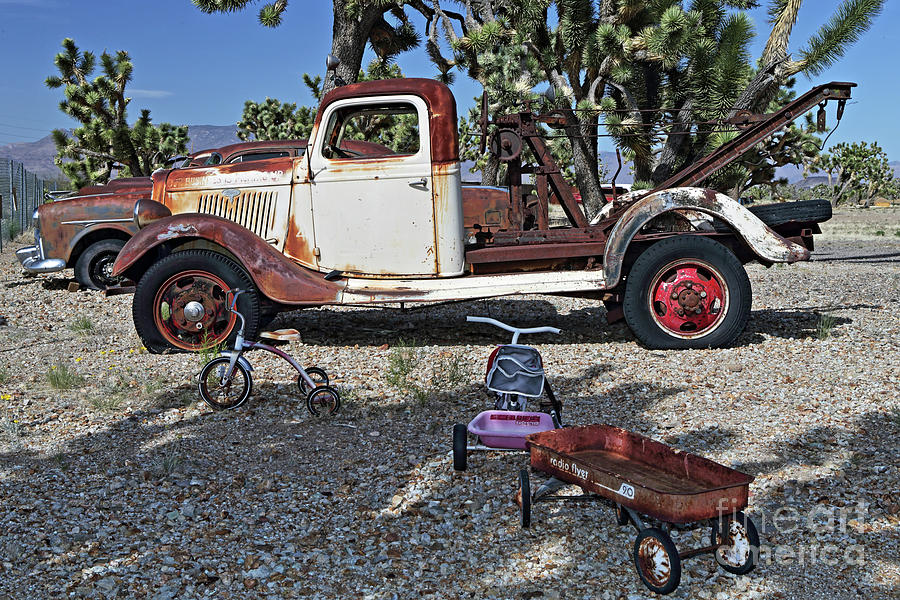 Truck Photograph - Antique tow truck  by Rick Mann