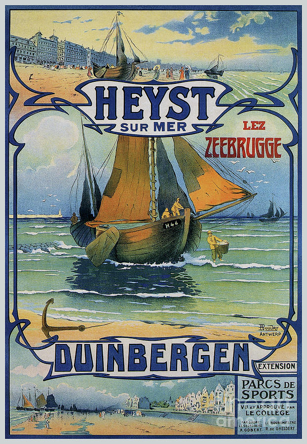 Antique travel fishing boat Heist Drawing by Heidi De Leeuw