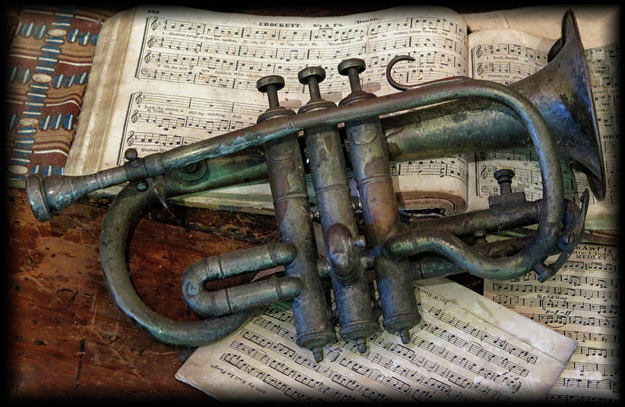 Antique Trumpet Photograph by Dave Mills
