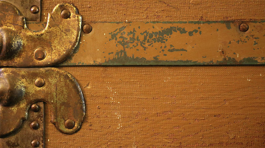 Antique Trunk Detail 52 Photograph by Mary Bedy