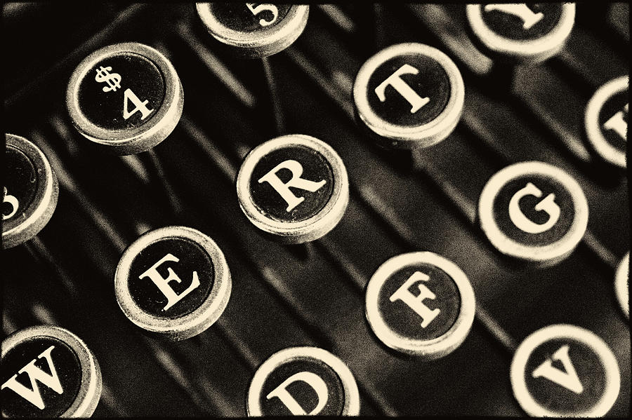 Antique Typewriter Keys Detail Photograph by Roger Passman